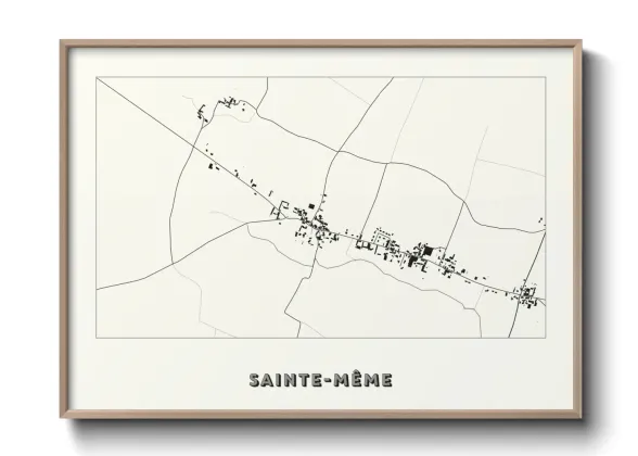 Une affiche de carte sur Sainte-Même