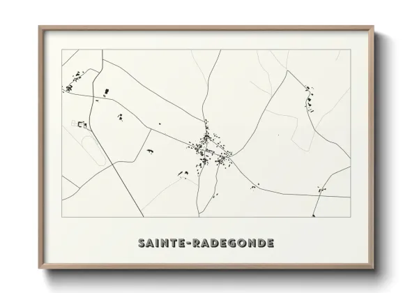 Une affiche de carte sur Sainte-Radegonde