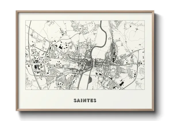 Une affiche de carte sur Saintes