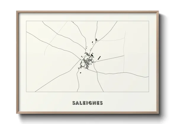 Une affiche de carte sur Saleignes