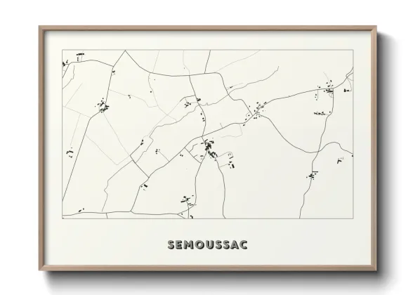 Une affiche de carte sur Semoussac