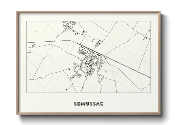 Une affiche de carte sur Semussac