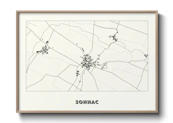 Une affiche de carte sur Sonnac