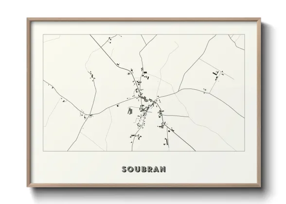Une affiche de carte sur Soubran