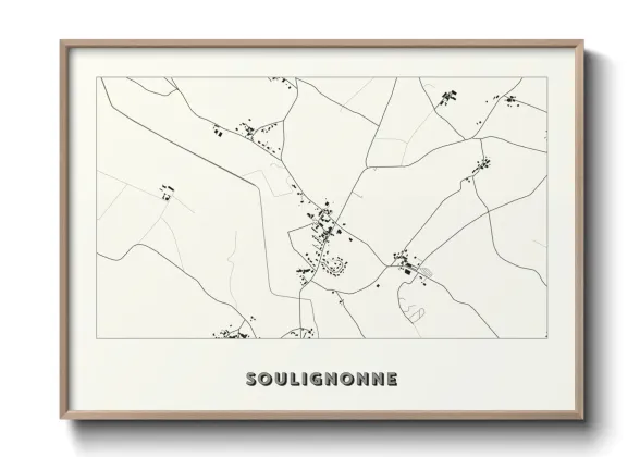 Une affiche de carte sur Soulignonne