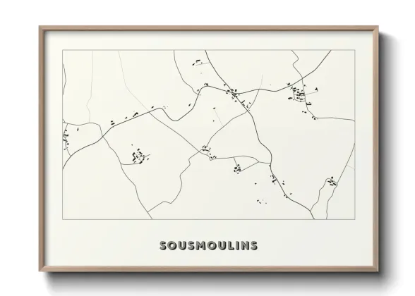 Une affiche de carte sur Sousmoulins