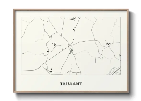Une affiche de carte sur Taillant