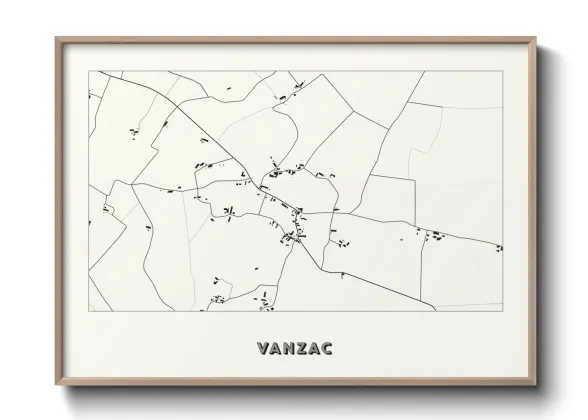 Une affiche de carte sur Vanzac