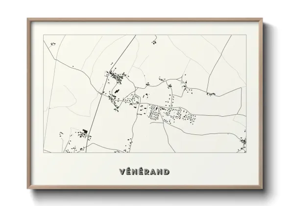 Une affiche de carte sur Vénérand