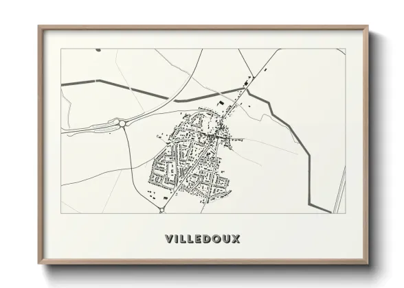Une affiche de carte sur Villedoux