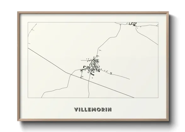 Une affiche de carte sur Villemorin
