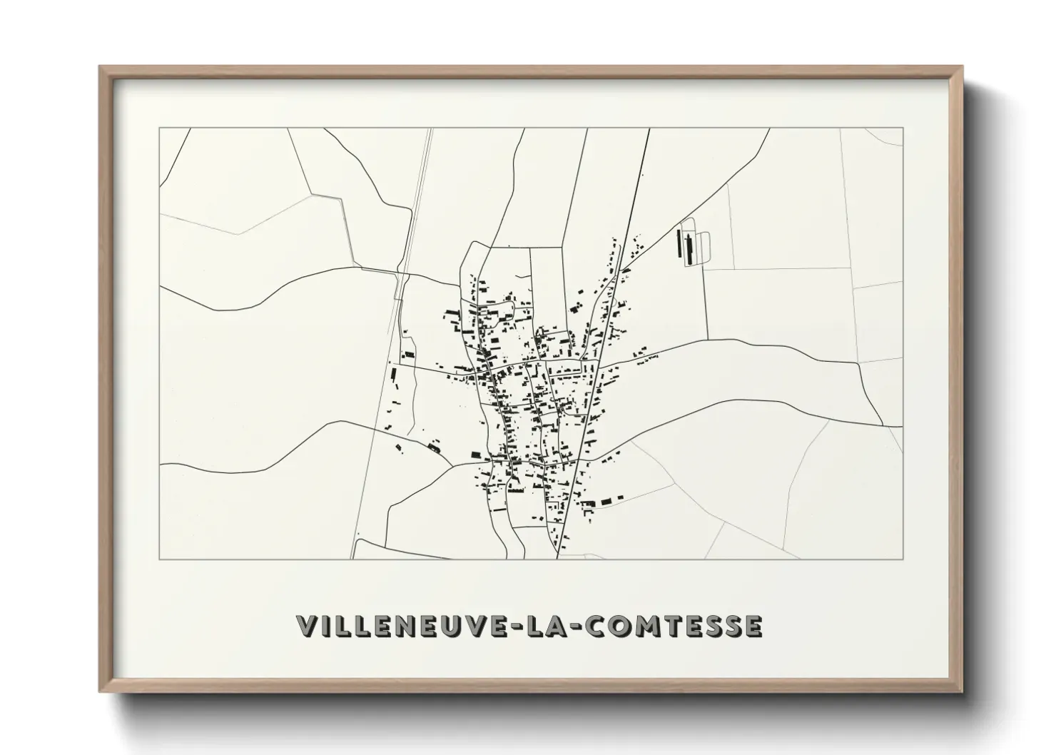 Un poster carteVilleneuve-la-Comtesse