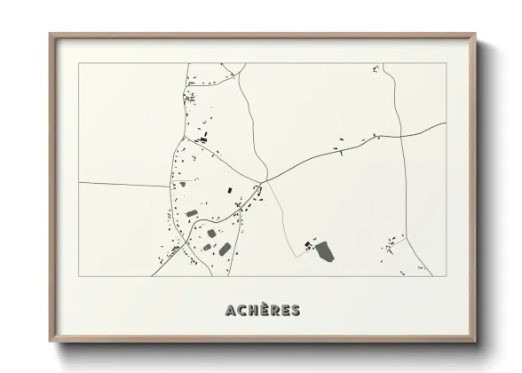Une affiche de carte sur Achères