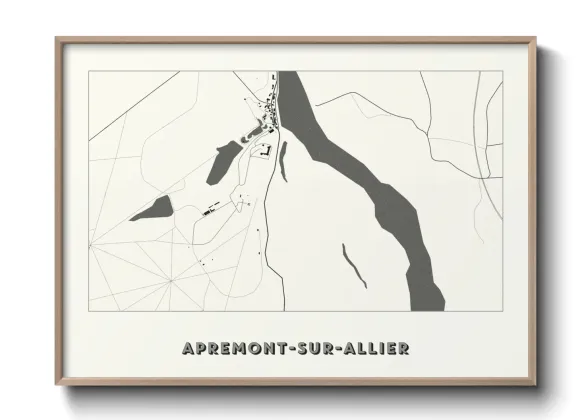 Une affiche de carte sur Apremont-sur-Allier