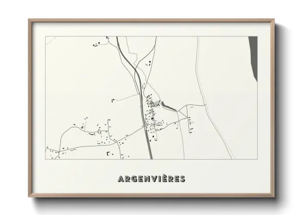 Une affiche de carte sur Argenvières