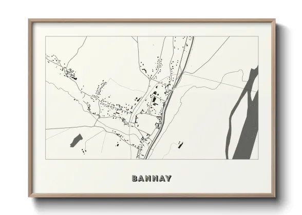 Une affiche de carte sur Bannay