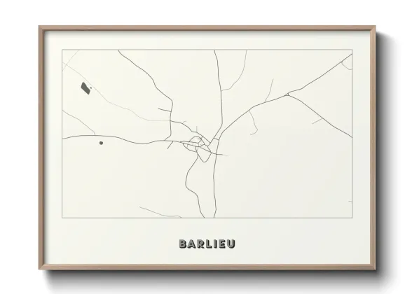 Une affiche de carte sur Barlieu