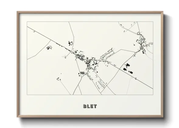 Une affiche de carte sur Blet