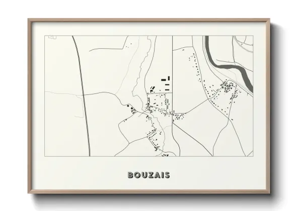 Une affiche de carte sur Bouzais