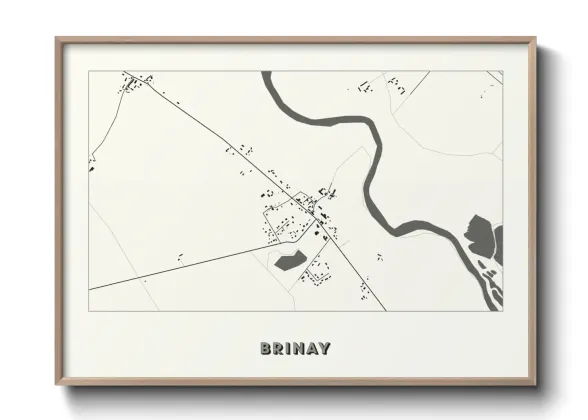 Une affiche de carte sur Brinay