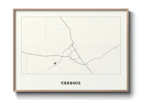 Une affiche de carte sur Cerbois