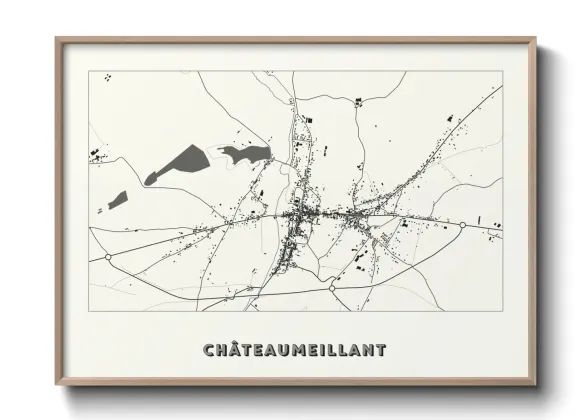 Une affiche de carte sur Châteaumeillant