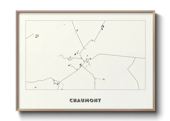 Une affiche de carte sur Chaumont