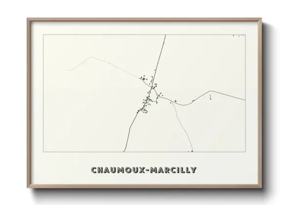 Une affiche de carte sur Chaumoux-Marcilly