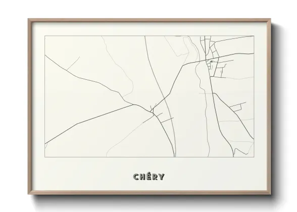 Une affiche de carte sur Chéry