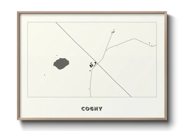 Une affiche de carte sur Cogny