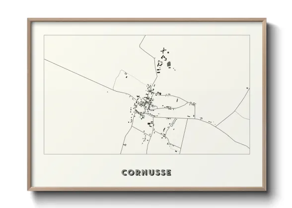 Une affiche de carte sur Cornusse
