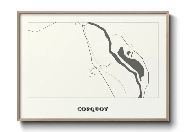 Une affiche de carte sur Corquoy