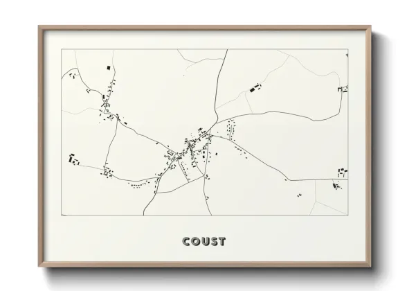 Une affiche de carte sur Coust
