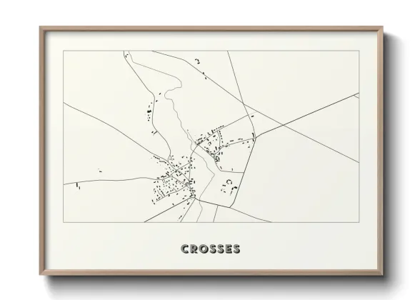 Une affiche de carte sur Crosses