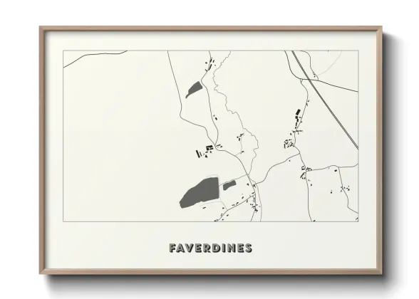 Une affiche de carte sur Faverdines