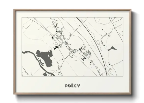 Une affiche de carte sur Foëcy
