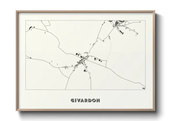 Une affiche de carte sur Givardon