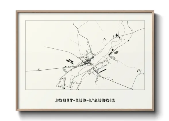 Une affiche de carte sur Jouet-sur-l'Aubois