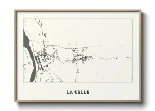 Une affiche de carte sur La Celle