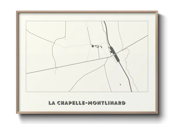 Une affiche de carte sur La Chapelle-Montlinard