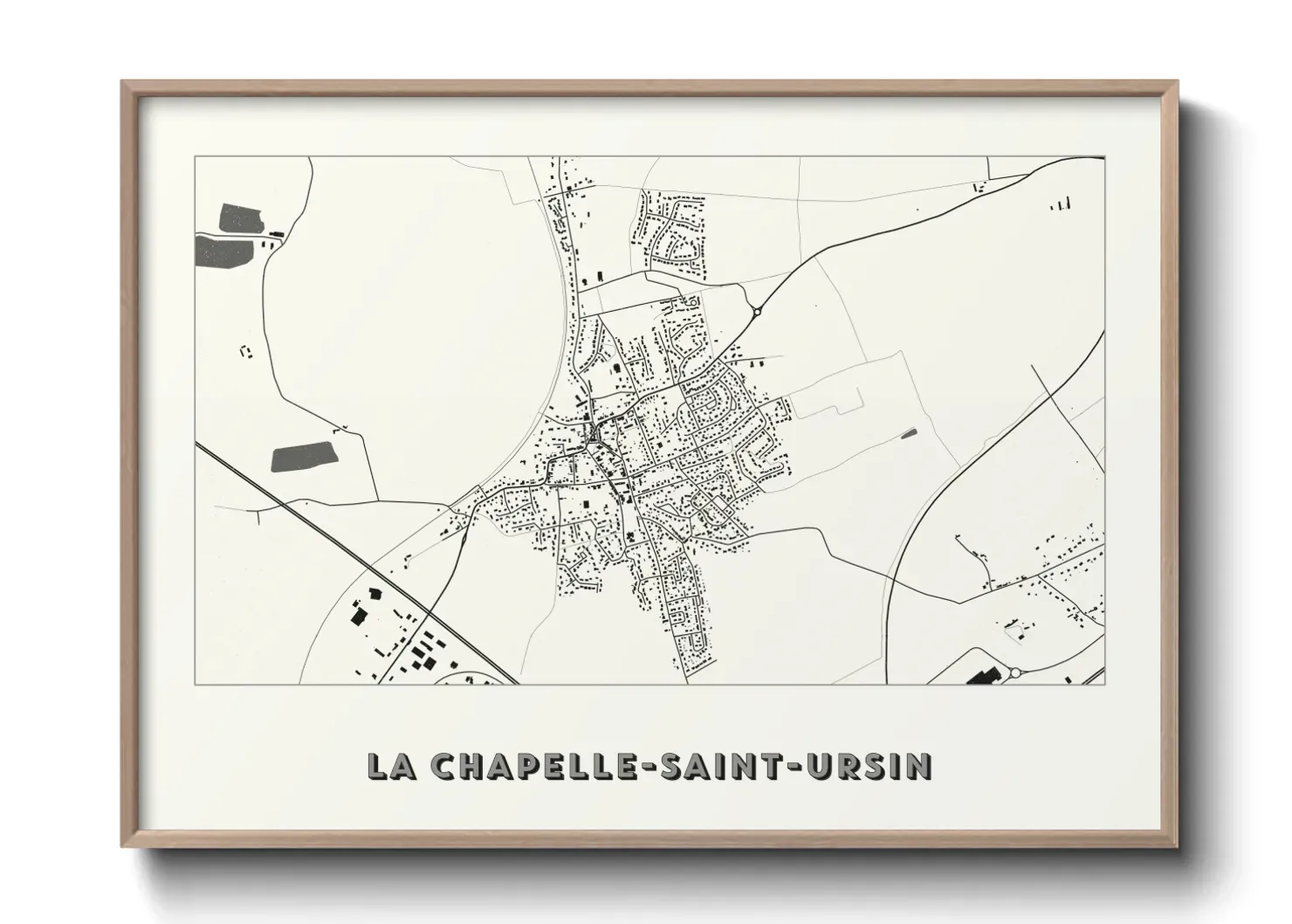 Un poster carteLa Chapelle-Saint-Ursin