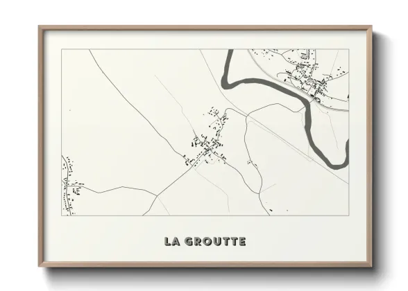 Une affiche de carte sur La Groutte