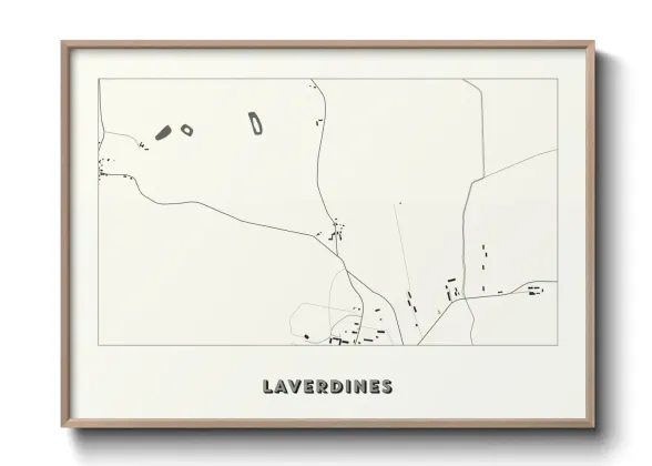 Une affiche de carte sur Laverdines