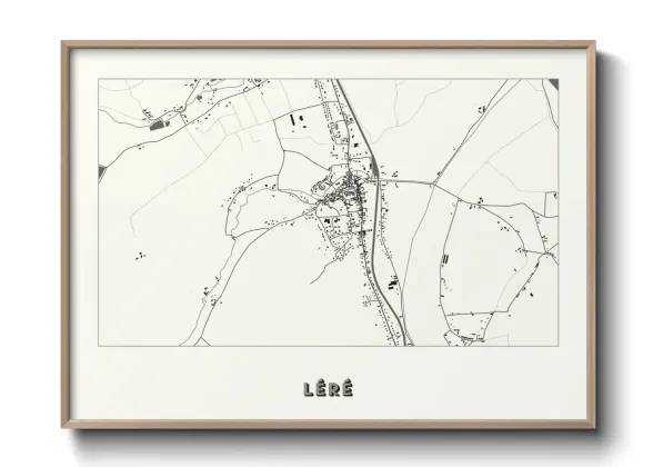 Une affiche de carte sur Léré