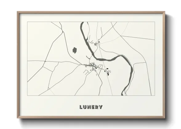 Une affiche de carte sur Lunery