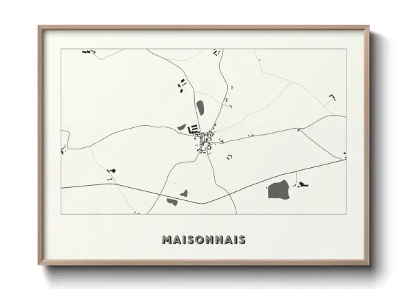 Une affiche de carte sur Maisonnais