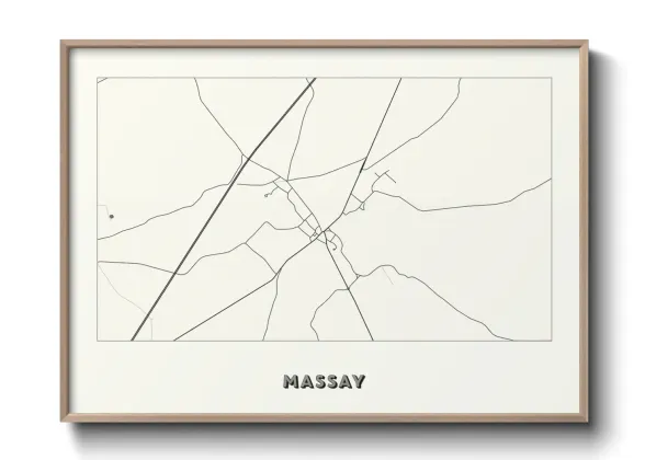 Une affiche de carte sur Massay