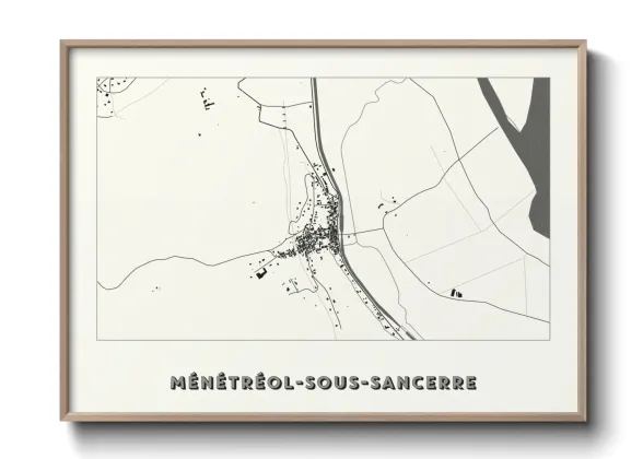 Une affiche de carte sur Ménétréol-sous-Sancerre