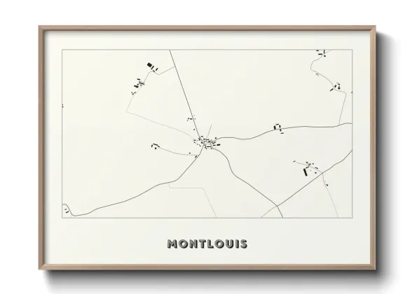 Une affiche de carte sur Montlouis