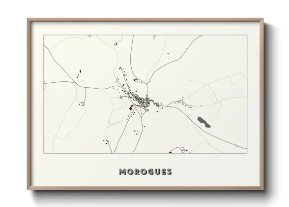 Une affiche de carte sur Morogues